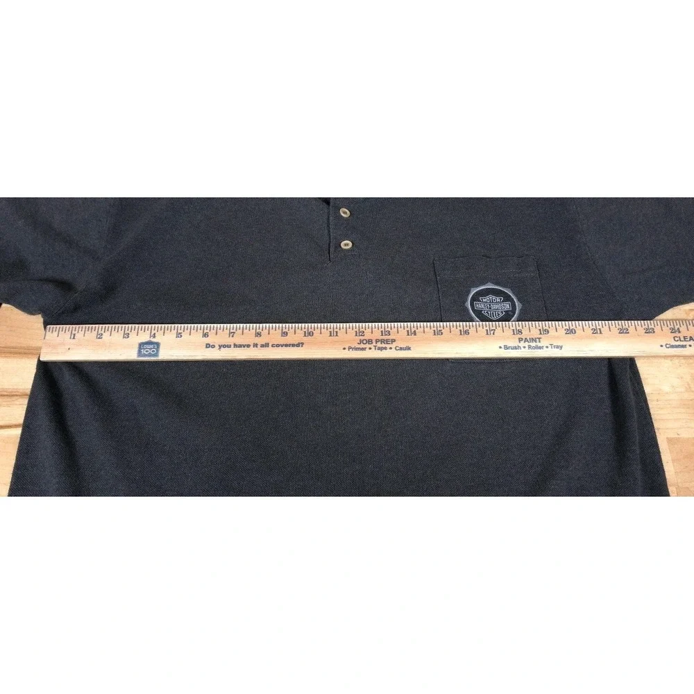 Vintage Harley Davidson Shirt Bahamas Mens XL Band Collar Polo Gray USA 2001
